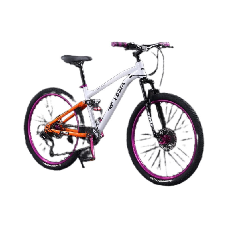 Soft-Tail Mountain Bike, Dirt Slope Off-Road 150-Speed Variable Speed Double Shock-Absorbing Disc Brake for Adults and Men for Commuting