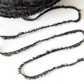 半边绒花式特种纱黑色不掉毛掉色面料毯子纱线源头厂家现货直供