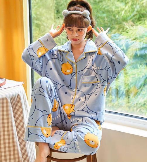 Pijamas para mujer, estilo primavera y otoño, nuevo modelo 2025, conjunto de dos piezas de manga larga, artículo popular de celebridades de internet, conjunto de ropa de estar para otoño e invierno. image 38