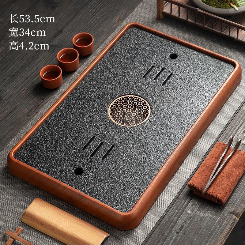 2025 nuevo estilo imitación Wujinishi bandeja de té mesa de té juego de té pequeño bandeja de drenaje mesa de burbujas secas bandeja de té para el hogar