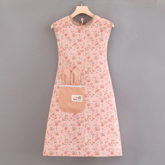 新款帆布圍裙廚房家用女可愛洋氣做飯透氣韓版耐磨公主裙工作成人