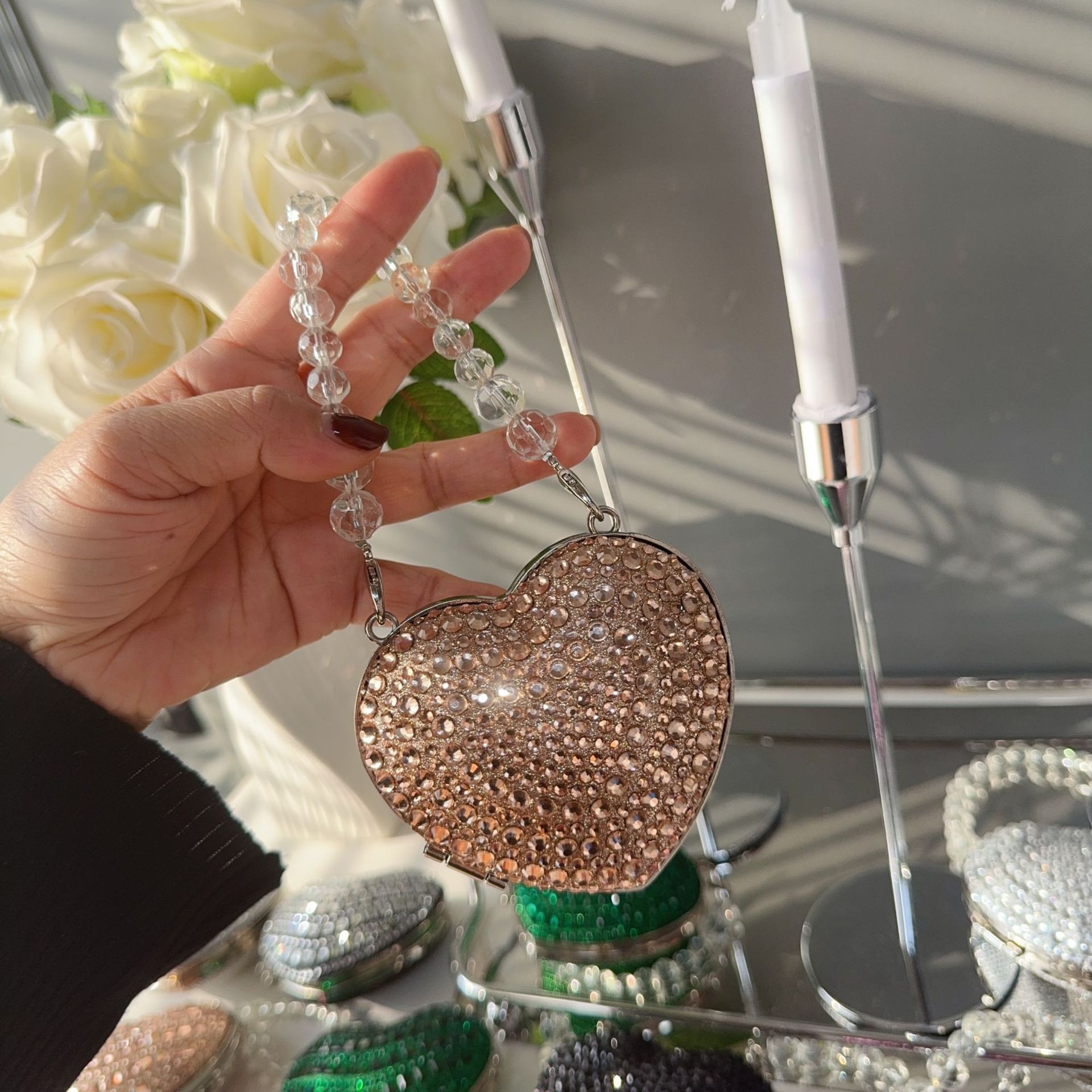 2025 High-end Fashion diamond-encrusted Full Diamond Evening Bag, Small, exquisite and shiny dress bag, Light luxury Dance Party Bag undefined