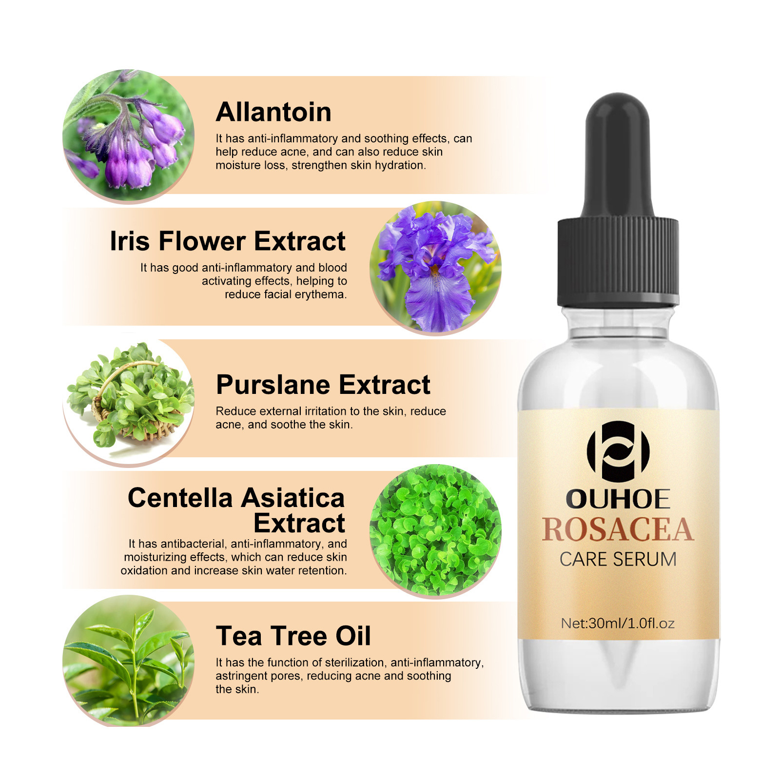 OUHOE Repair essence Repairs Skin Barrier, Lightens Facial Erythema Moisturizing Essential Oil_voghion.com