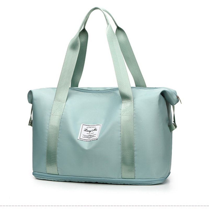 Bolsa de viaje expandible engrosada para mujer de corta distancia portátil de gran capacidad estudiante ligero impermeable bolsa de equipaje de almacenamiento de fitness