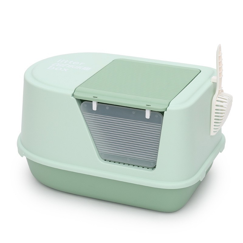 Super gran semi-cerrado felino bandeja de arena de tela muñeca para gatos anti-corrosión inodoro para gatos a prueba de olor y artículos de baño para gatos jóvenes