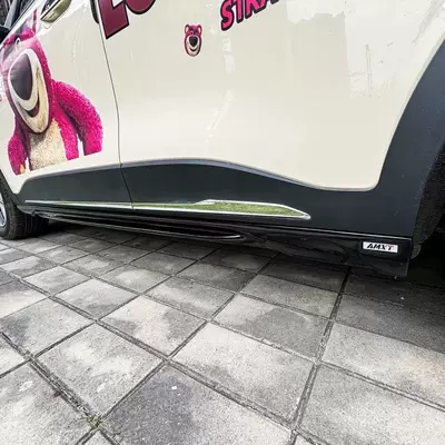 Suitable for Geely Xingyue Modified Sports Big Surrounded - 1-pair-of-side-skirts-glossy-black-paint