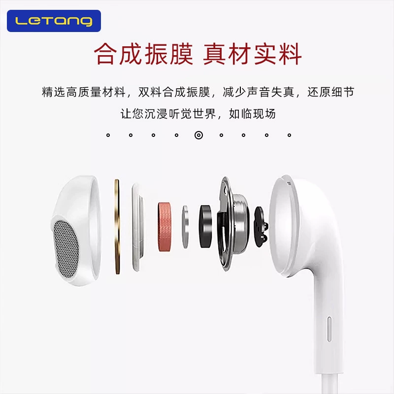 乐糖 совместимый с iPhone14, мобильный телефон, зубная нить, трехмерные наушники, Bluetooth, проводное управление