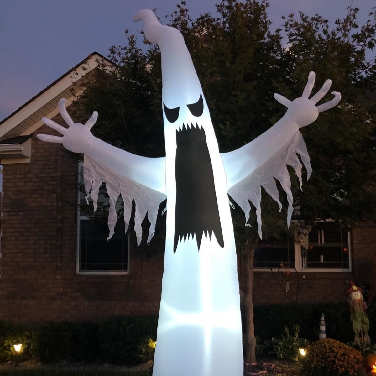 Halloween escena decoración fantasma Festival inflable horror fantasma blanco fantasma cabeza calabaza luminosa accesorios inflables