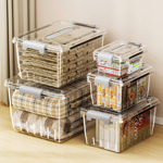 透明收纳箱家用玩具乐高零食书本杂物储物箱塑料筐后备箱整理盒子