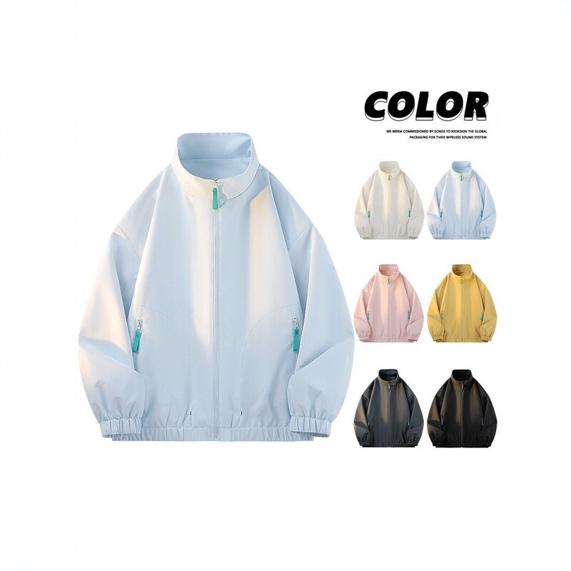 Dopamine casual jacket for men, Hong Kong style casual coat, couple's jacket, trendy outdoor windbreaker, stand-up collar jacket for men