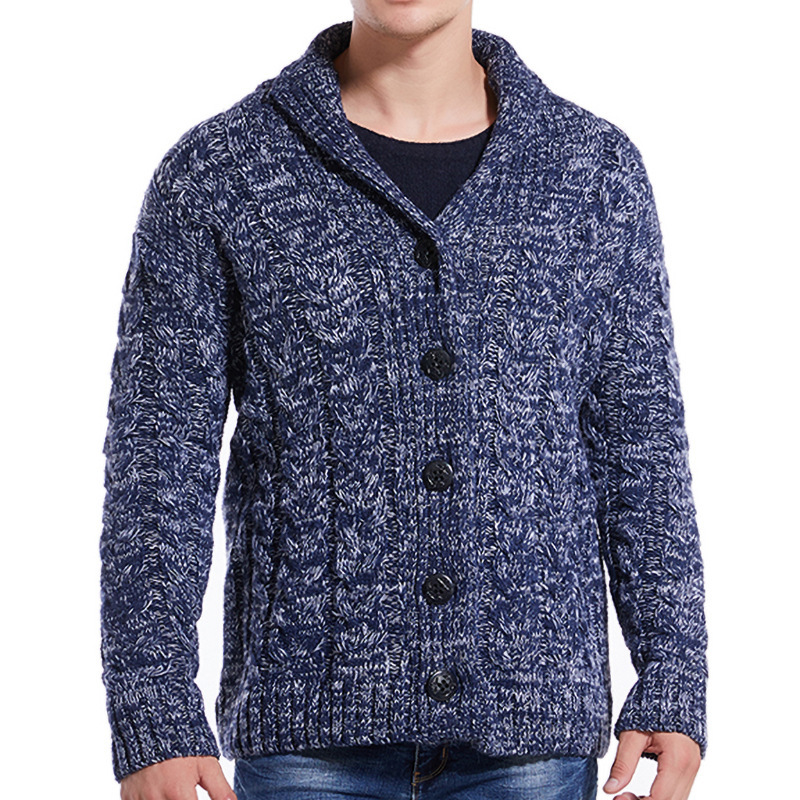 Herren Strickjacke Mit Strukturmuster Modischer Cardigan Mantel_voghion.com