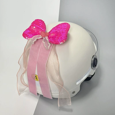 ribbon children's helmet sequin | Motosiklet dəbilqələri