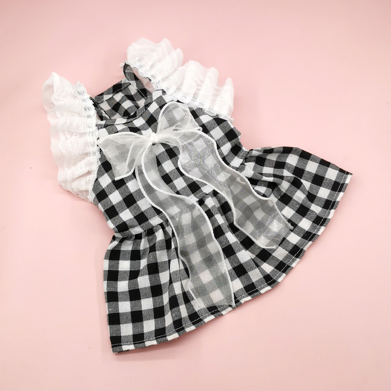 Sweet Polyester Cotton Plaid Pet Clothing display picture 6