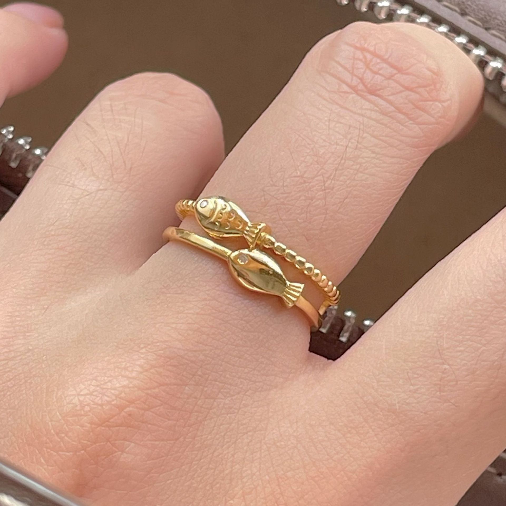 2g Weight Rings Classification Adjustable Ring Size 1 Piece Quantity Daily Occasion 925 Sterling Silver Material Fish Pattern Women's Gender Simple Style Style 925 Sterling Silver Fish Rings 925 Sterling Silver Rings 8