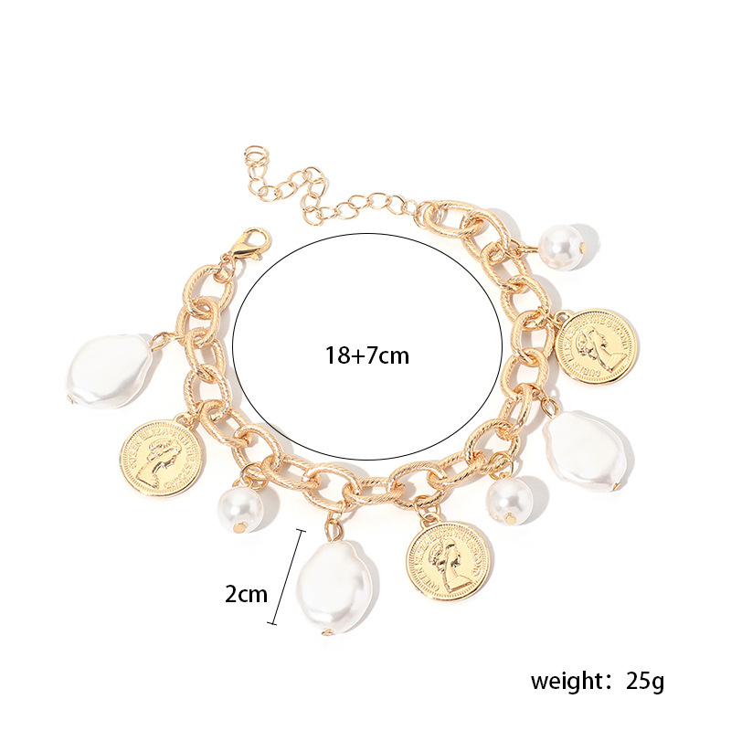 Fashion Pearl Alloy Bracelet Wholesale display picture 1