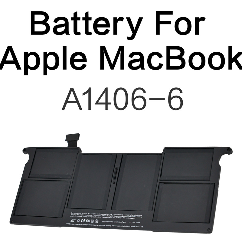 A1406-6/A1496 Is Suitable for Apple Laptop Battery MacBook Air 11inch A1370 2011 Model