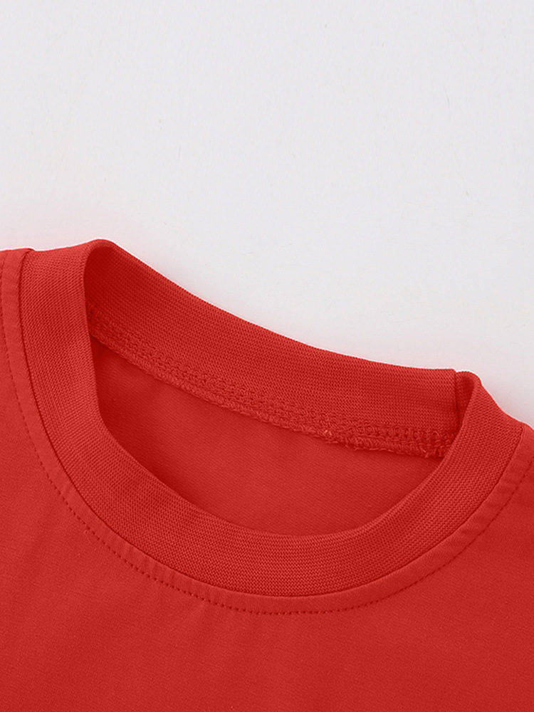 En stock malwee niñas falda otoño nuevo europeo y americano de los niños ropa estilo occidental rojo cuello redondo manga larga que basa vestido