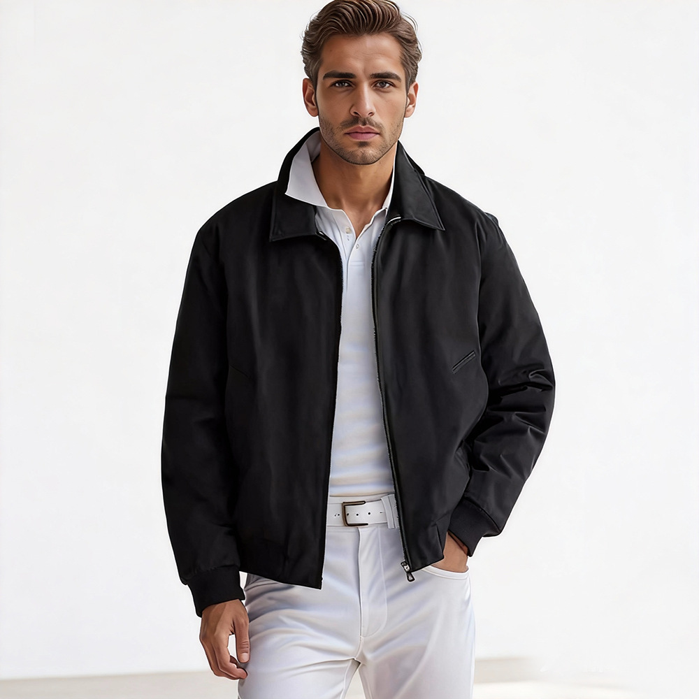Amazon Cross-border Spring and Autumn Amazon Independent Station Simple Commuter Jacket Men's Zipper Lapel Jacket