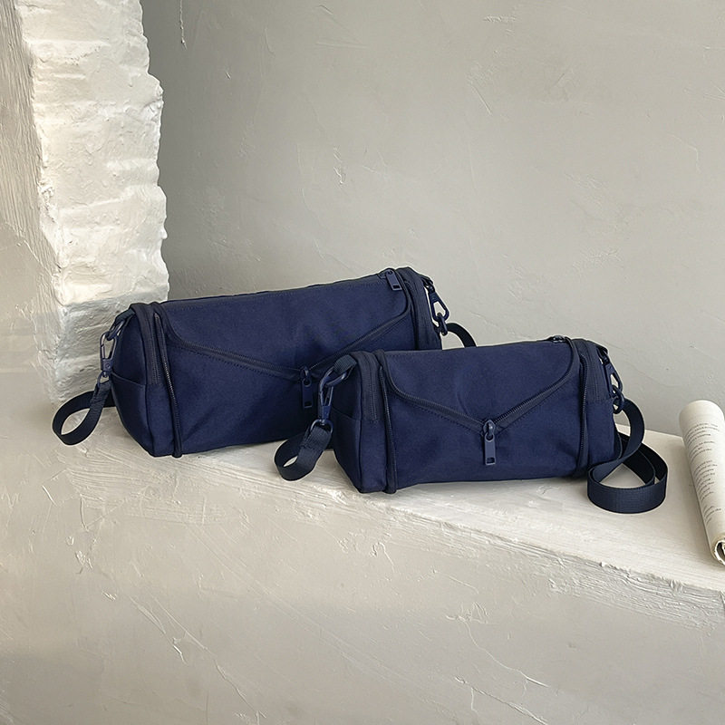 Túi đeo chéo nữ cỡ lớn thiết kế tối giản phong cách Hàn Quốc, chất liệu nylon nhẹ, nhiều ngăn tiện dụng — Cây trumpet xanh, Hồng Trumpet, Màu cà phê Trumpet, Trumpet xanh đậm chi tiết 18