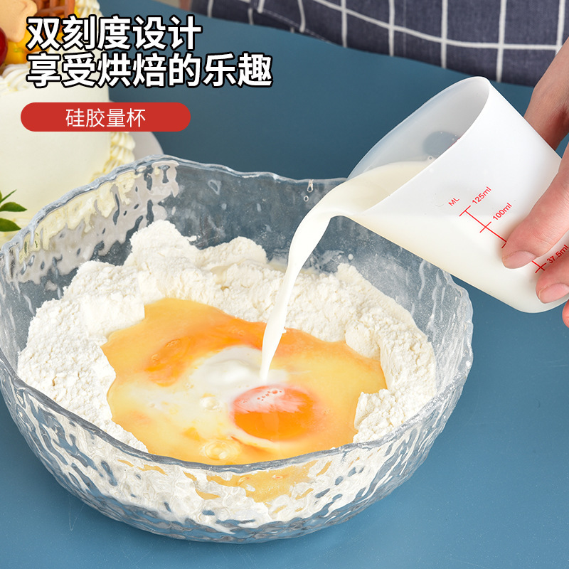 ソースメーカーの既製食品グレードのソフトシリコン計量カップ、スケール付きの大容量ベーキングシリコン計量カップ|undefined