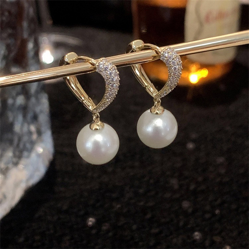 Orecchini di perle di lusso con zirconi per feste eleganti_voghion.com
