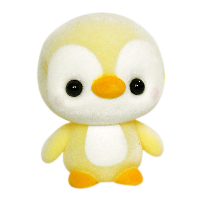 Japonés lindo pequeño animal flocado muñeca de juguete decoración japonés escritorio lindo regalo de la decoración de la joyería