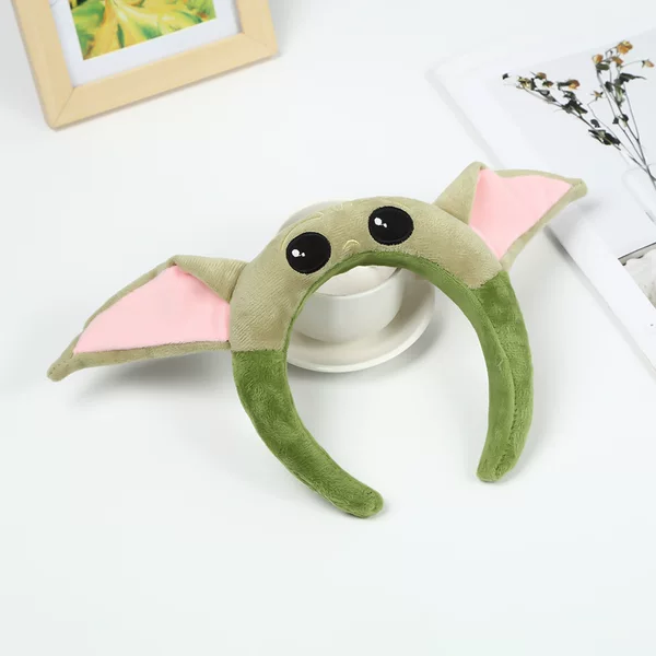 Cross-border Cartoon Hair Band Yoda Baby Cute Funny Face Wash Hair Band Girl Selling Cute Photo Hair Card Hair Pressure Headwear