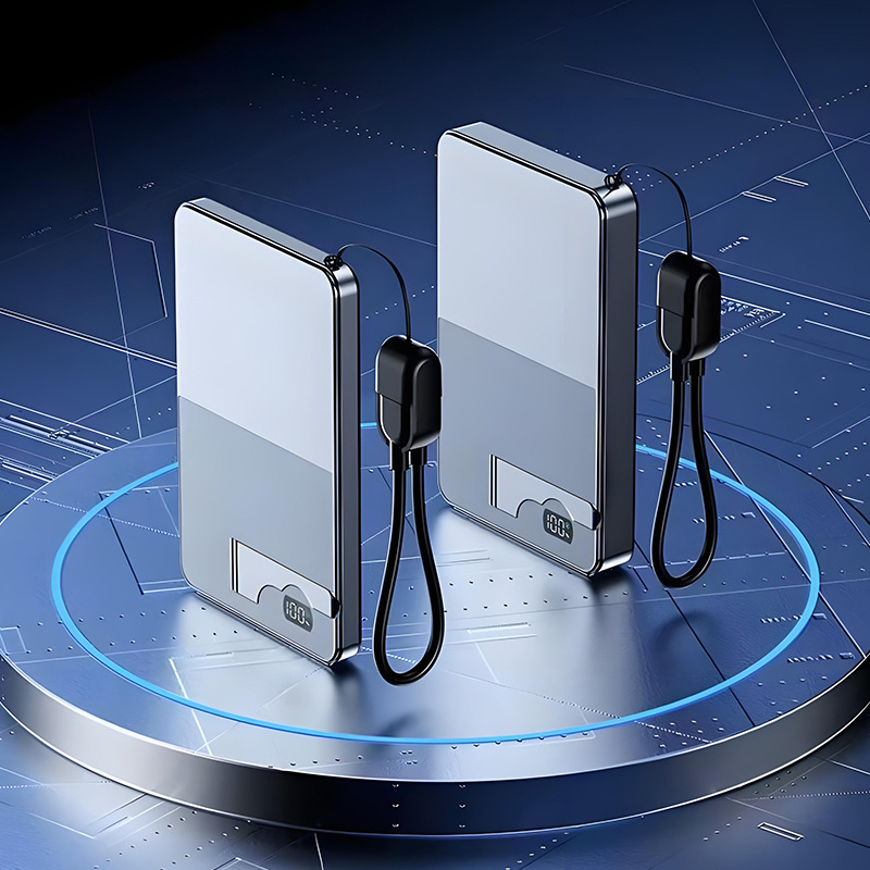 Fabricante suministro 5000 / 10000 mAh cargador + medidor de carga 22.5W carga rápida con soporte portátil móvil