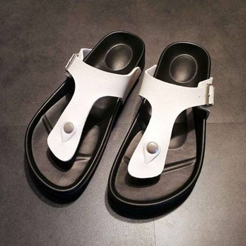 Cross-Border Hot Selling Men's Flip-Flops 2025 New Fashion Outer Wear Casual Beach Trendy Foreign Trade Flip-Flops