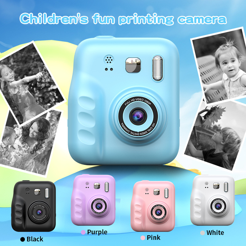 跨境拍立得相机儿童玩具彩色打印相机视频录制礼物instant camera|undefined