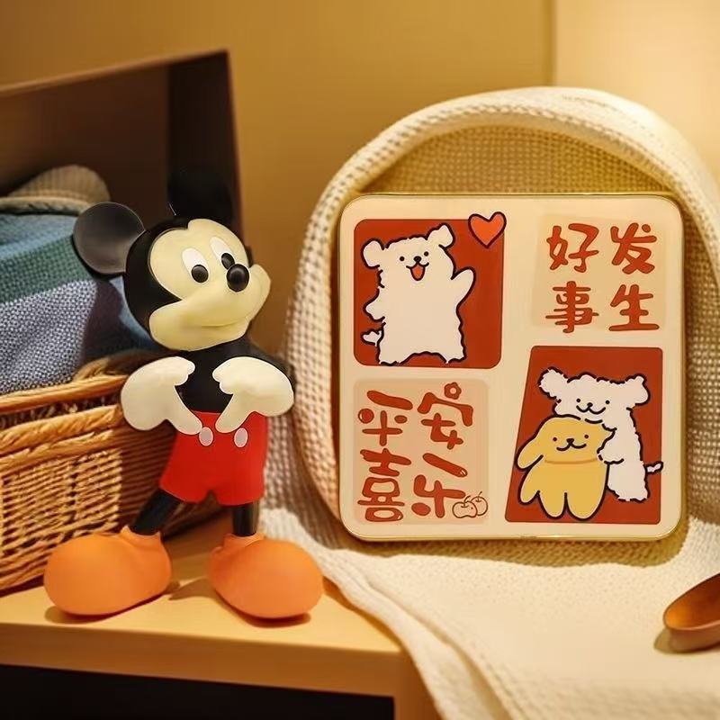 手作りのブラインドボックスのミッキーの大きいサイズのかわいいミッキーマウスのブルトの公仔の立ち姿の座っている姿のアニメの置物の模型|undefined