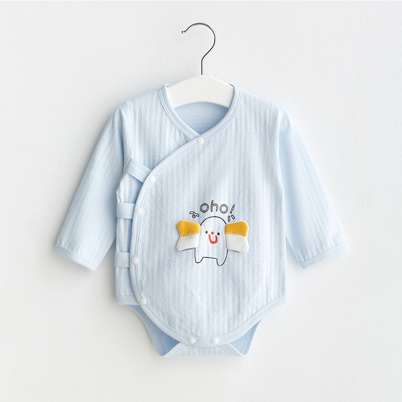 Mameluco para bebé de primavera, otoño y verano, de algodón puro, manga larga, triangular, ropa para recién nacidos, unisex, mono para bebé