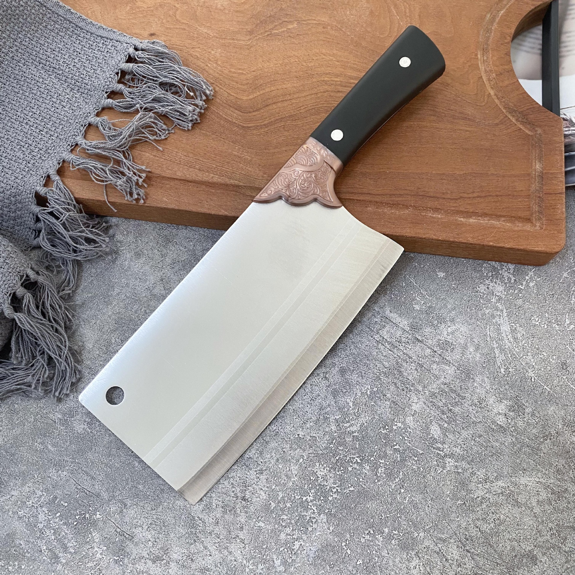 不锈钢切菜切肉刀厨房锋利切丝切片刀具料理刀家用刀具厂