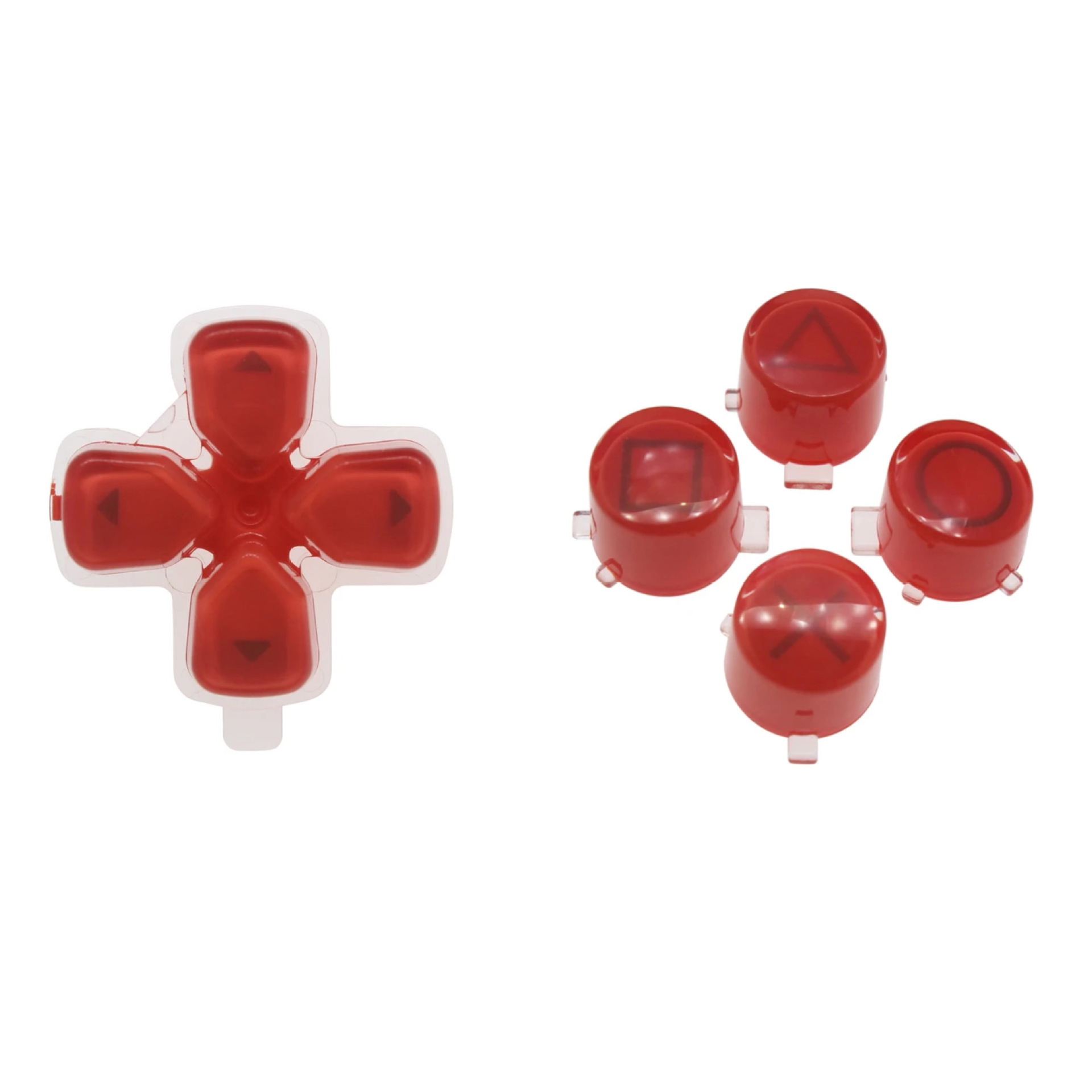 PS5 mango Botón de cristal ps5 Botón de función de dirección PS5Slim mango de color de Cristal DIY Botón de reemplazo