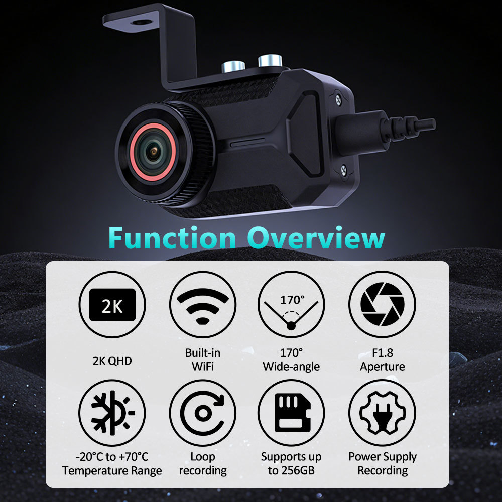 Cross-Border Wide-Angle Wifi Waterproof Outdoor Camera Cycling Recorder High-Definition Motorcycle Driving Recorder