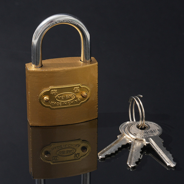 Iron lock imitation copper lock door padlock one-shaped lock padlock…