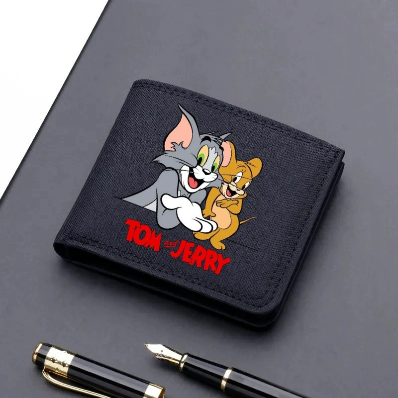 Короткое denim кошелек с молнией в виде мультфильма