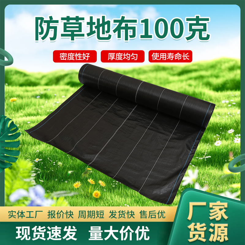 pp防草布100克透气除草布大棚园艺地布防草地布果园地布厂家批发