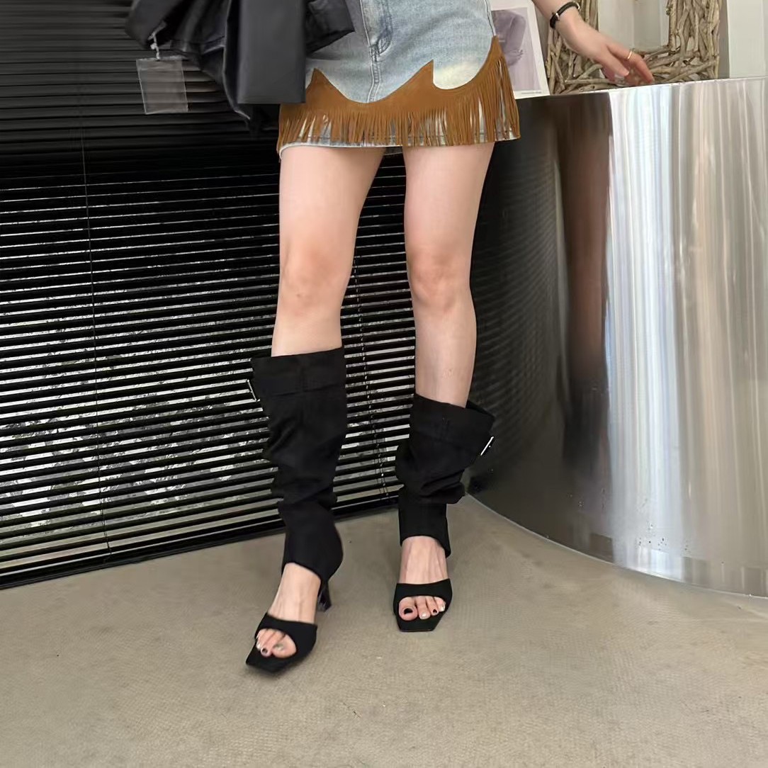 Summer fashionable universal trousers, denim high boots