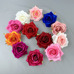 模造ベルベットローズの花頭直径10cm、アングルローズの花、越境貿易用造花、フラワーウォール、フラワーアレンジメント、造花