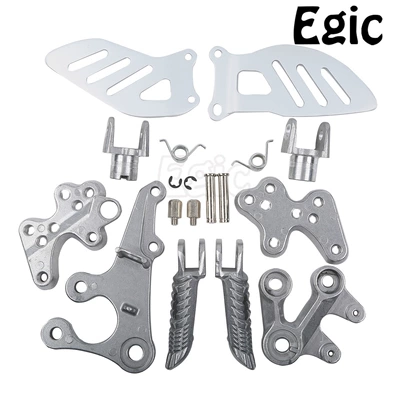 Motorcycle Suitable for Suzuki Suzuki Gsxr1000 2005-11 Front Pedal Assembly Pedal Bracket (Motorcycle pedals) - matte-silver