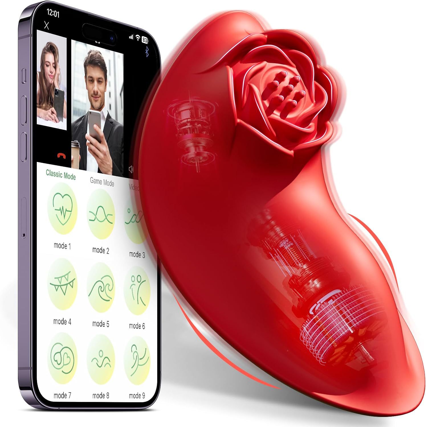 Raspberry Flower Bud Vibrating Invisibility Wearable Wireless APP Remote Control Wearable Egg Female Self-pleasing Erotic Toy