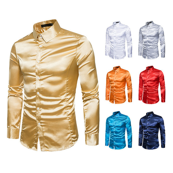 glossy long-sleeve for leisure