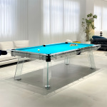 莱特水晶钢化玻璃台球桌中式桌美式黑八亚克力桌球台