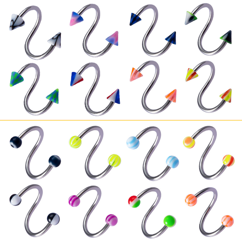 Simple Style Round Stainless Steel Eyebrow Nails 1 Set