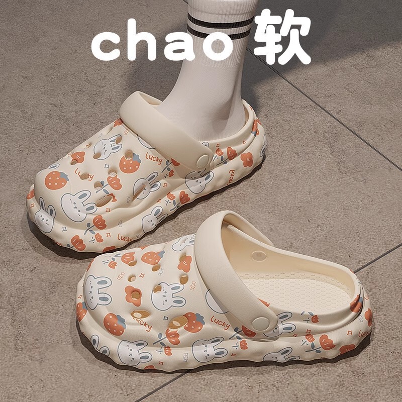 2025  Slippers for Women, Summer Outdoor Wear, Indoor Home, Thick-Soled Clogs, Wholesale Cute Style