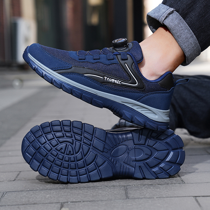 Nuevos zapatos transfronterizos de moda para hombres zapatos para mujeres zapatos de carrera transpirables resistentes al desgaste botón giratorio universal zapatos casuales en stock al por mayor image 4