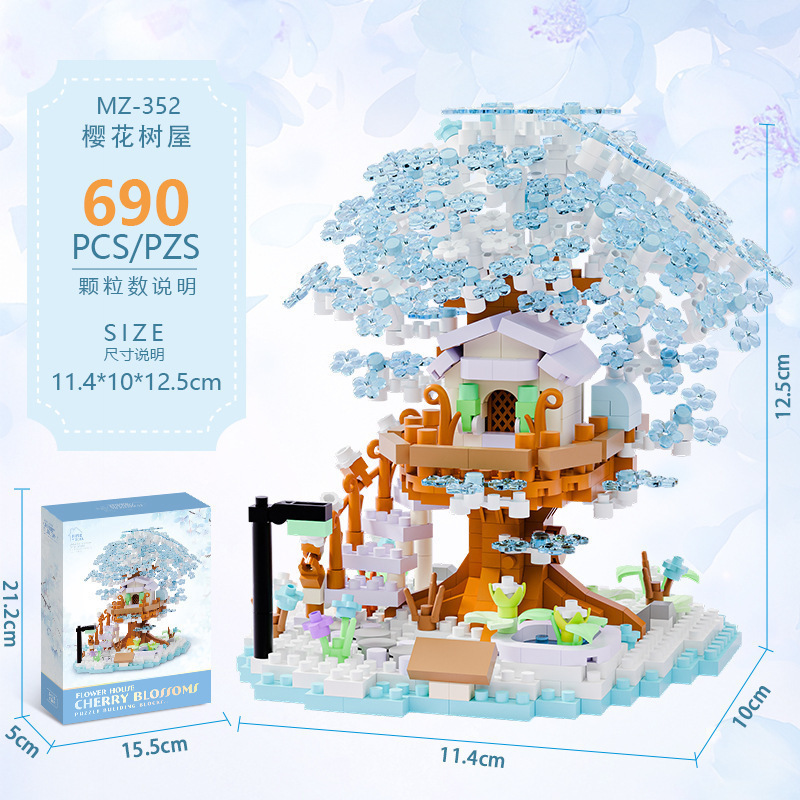 Árbol de cerezo azul (690 gránulos)