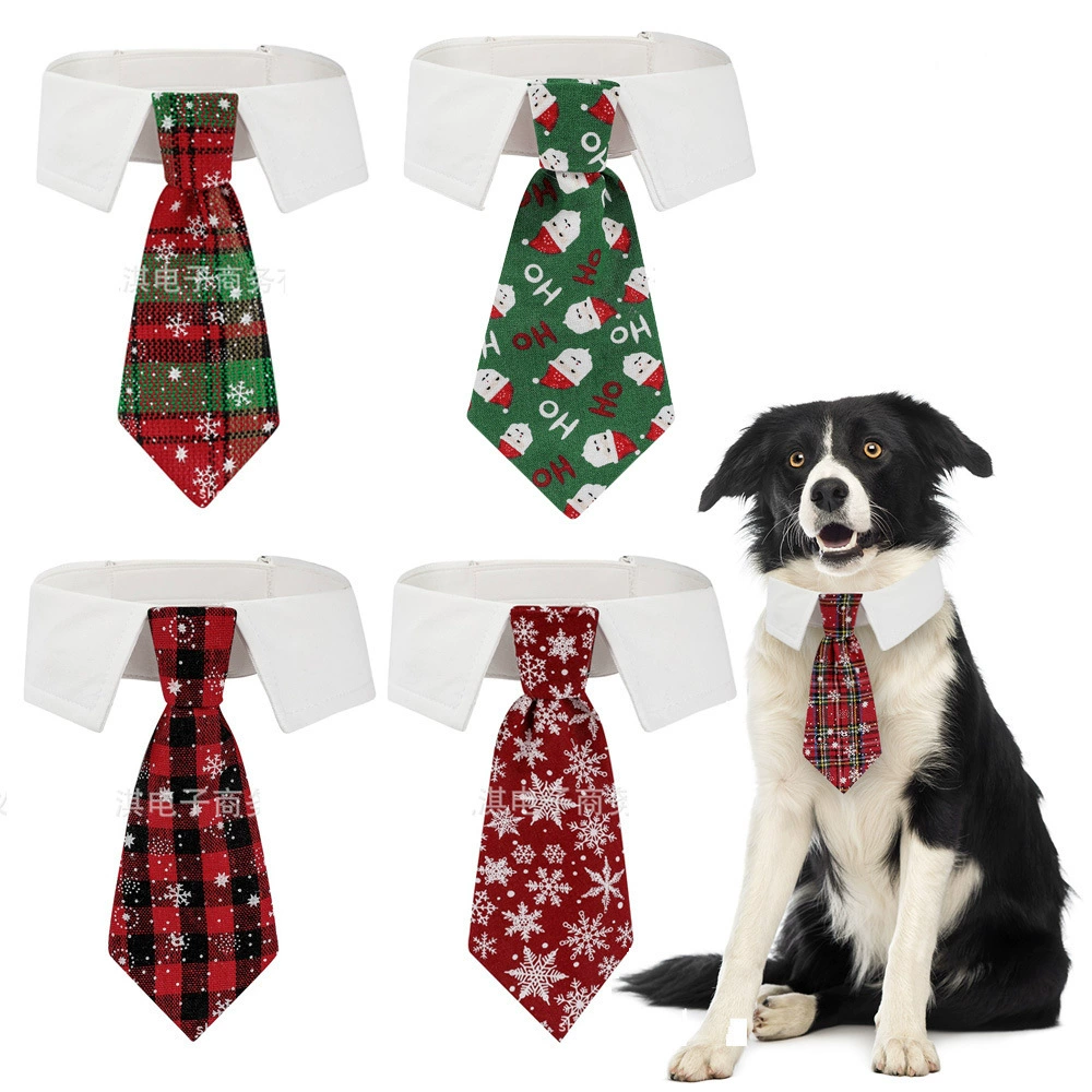 Tanpopo Рождественский ошейник для домашних животных галстук Одежда для домашних животных аксессуары для маленьких средних и больших собак Галстук оптом