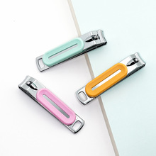 强人6631-9指甲钳 盒装中号平口指甲刀 马卡龙糖果色 卡通指甲剪